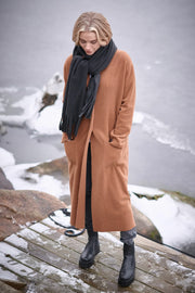 Henriette Steffensen Fleece Long Cardigan Rust