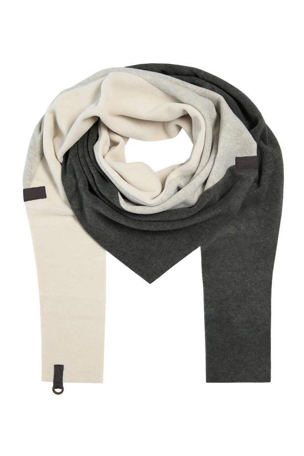 Henriette Steffensen Fleece No Waste Triangle Scarf Kit/Sand/Forrest