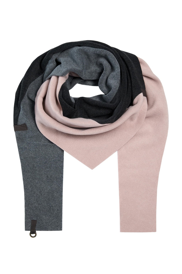 Henriette Steffensen Fleece No Waste Triangle Scarf Nude/Grey/Soft Black