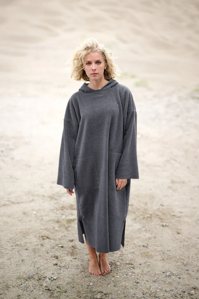 Henriette Steffensen Fleece Beach Poncho Grey