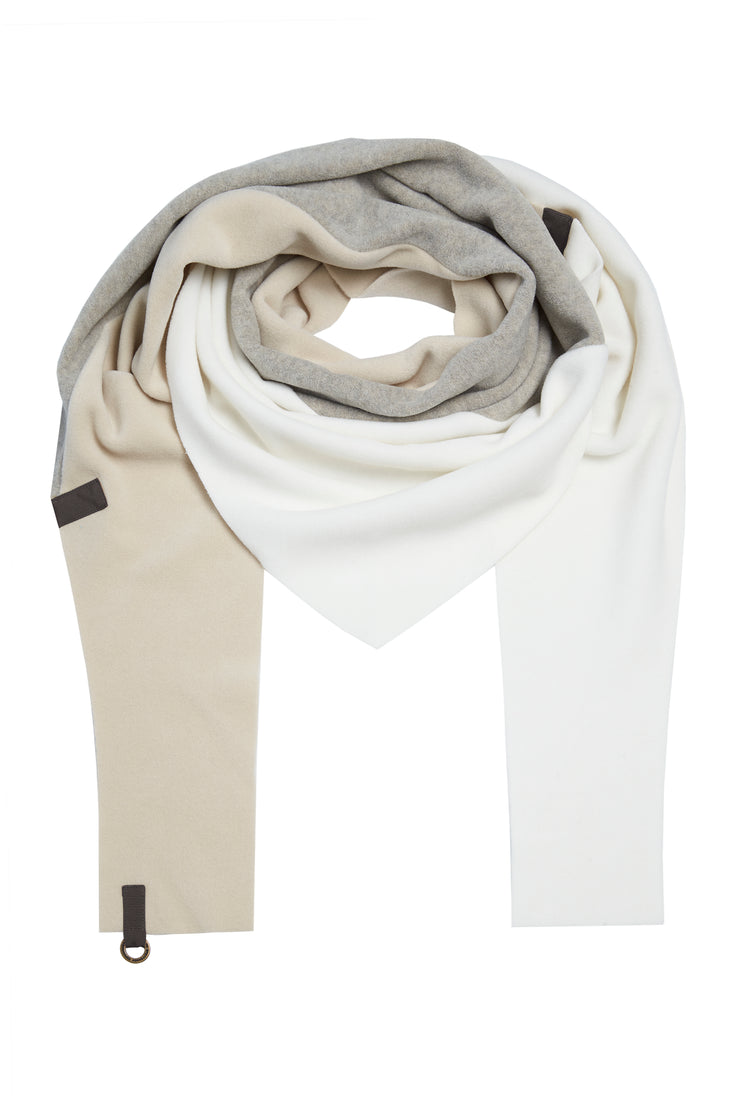 Henriette Steffensen Fleece Triangle Scarf Patch Kit/Sand/Off-White