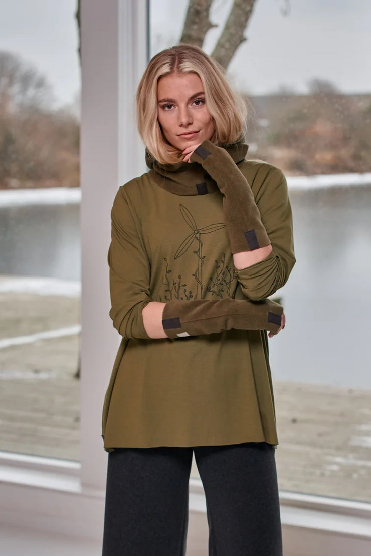 Henriette Steffensen Fleece Balaclava Moss