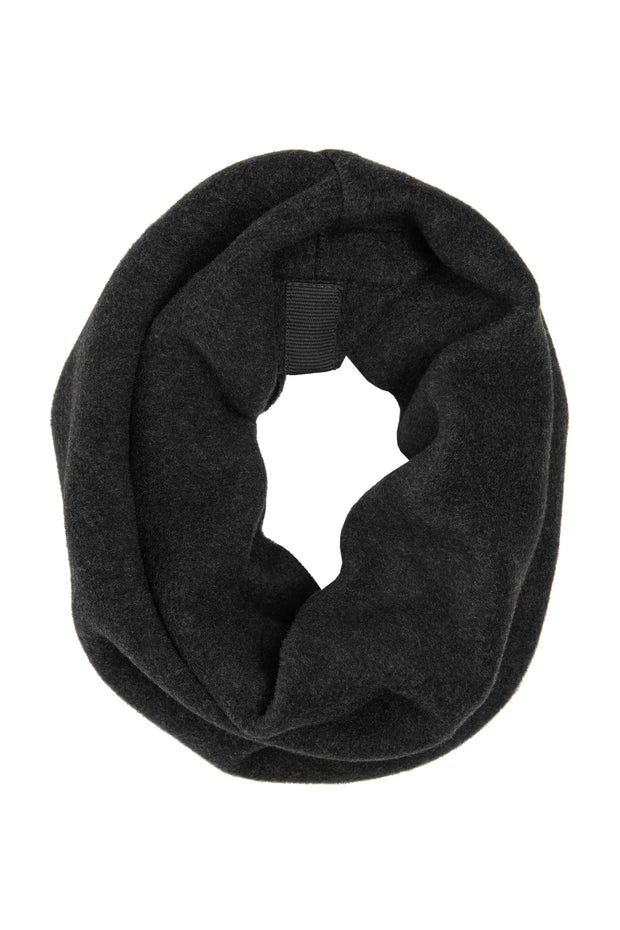 Henriette Steffensen Fleece Snood Tube Scarf Soft Black | 4111