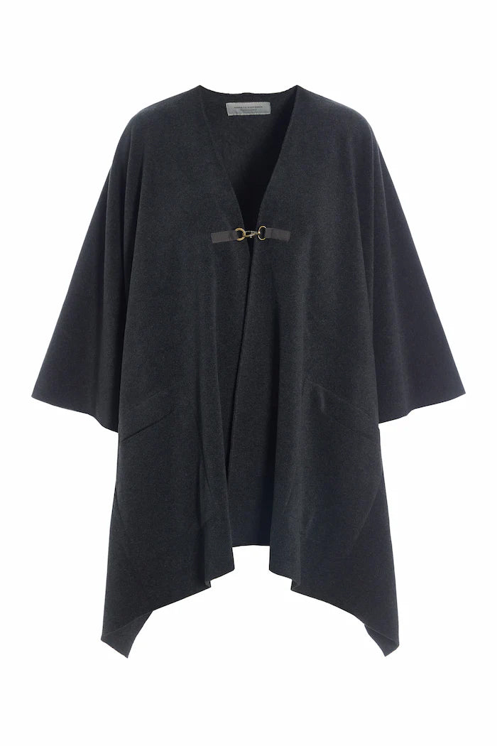 Henriette Steffensen Fleece Cape Soft Black