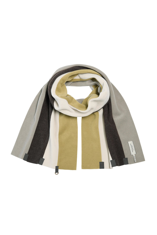 Henriette Steffensen Fleece No Waste Scarf Olive/Kit/Chokolate/Elephant | 4125