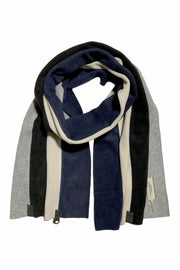 Henriette Steffensen Fleece No Waste Scarf Evening Blue/Kit/Soft Black/Light Grey | 4125
