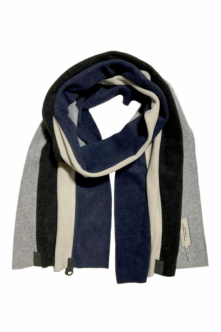 Henriette Steffensen Fleece No Waste Scarf Evening Blue/Kit/Soft Black/Light Grey | 4125