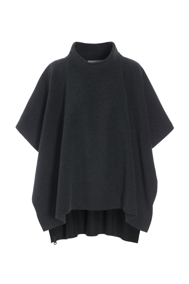 Henriette Steffensen Fleece Poncho Soft Black | 4126