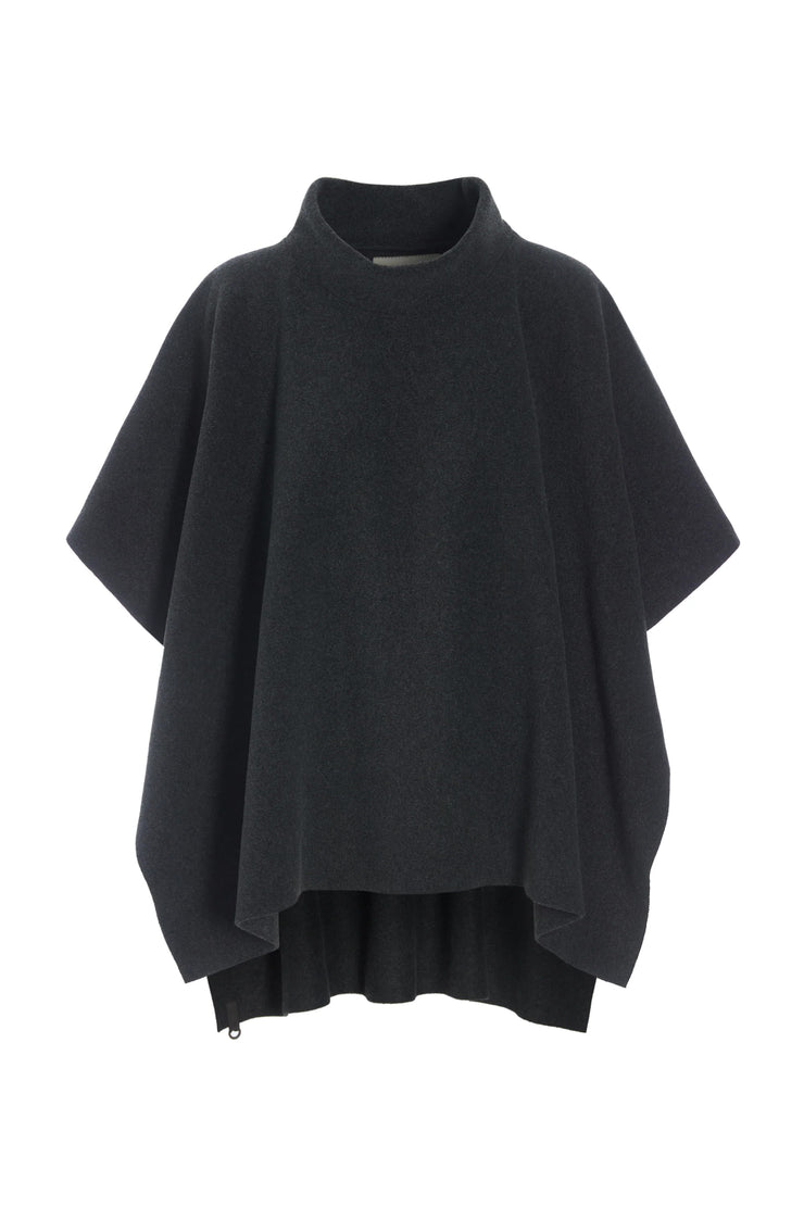 Henriette Steffensen Fleece Poncho Soft Black | 4126