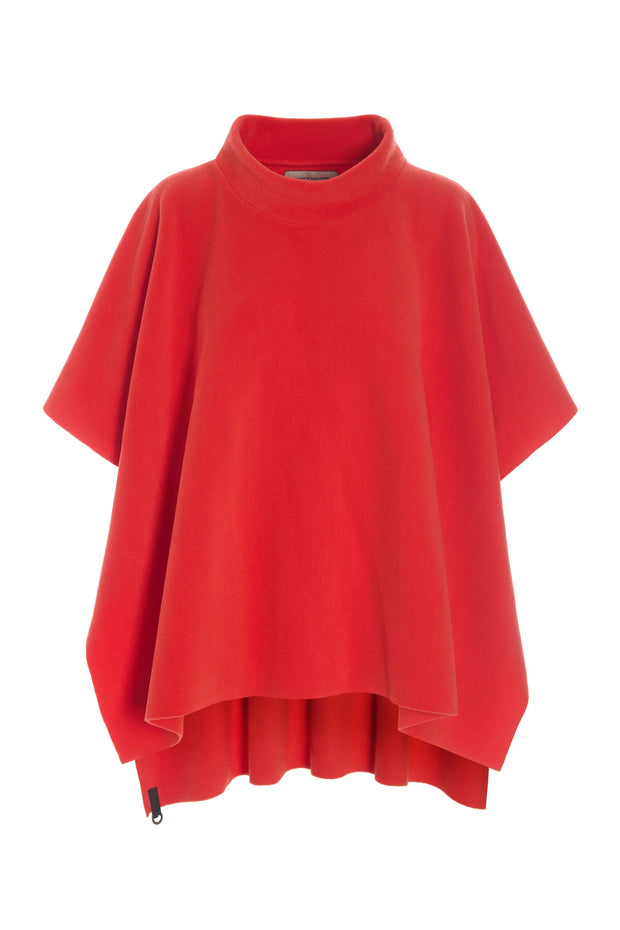 Henriette Steffensen Fleece Poncho Tomato | 4126
