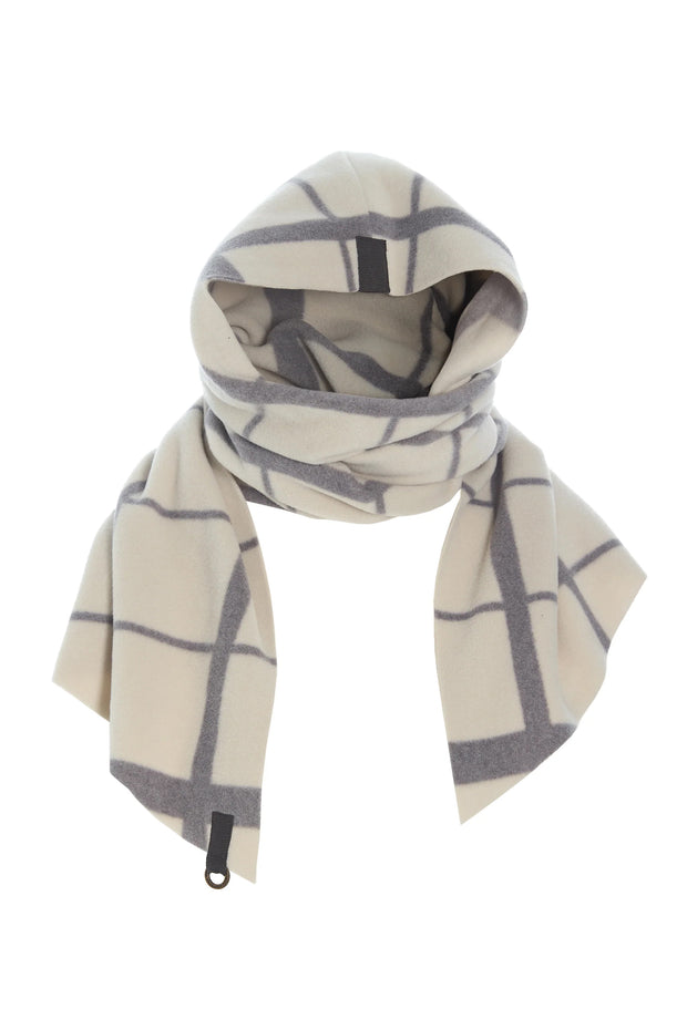 Henriette Steffensen Fleece Scarf w/Hood Clan Check Kit | 4127