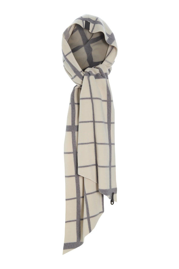 Henriette Steffensen Fleece Scarf w/Hood Clan Check Kit | 4127