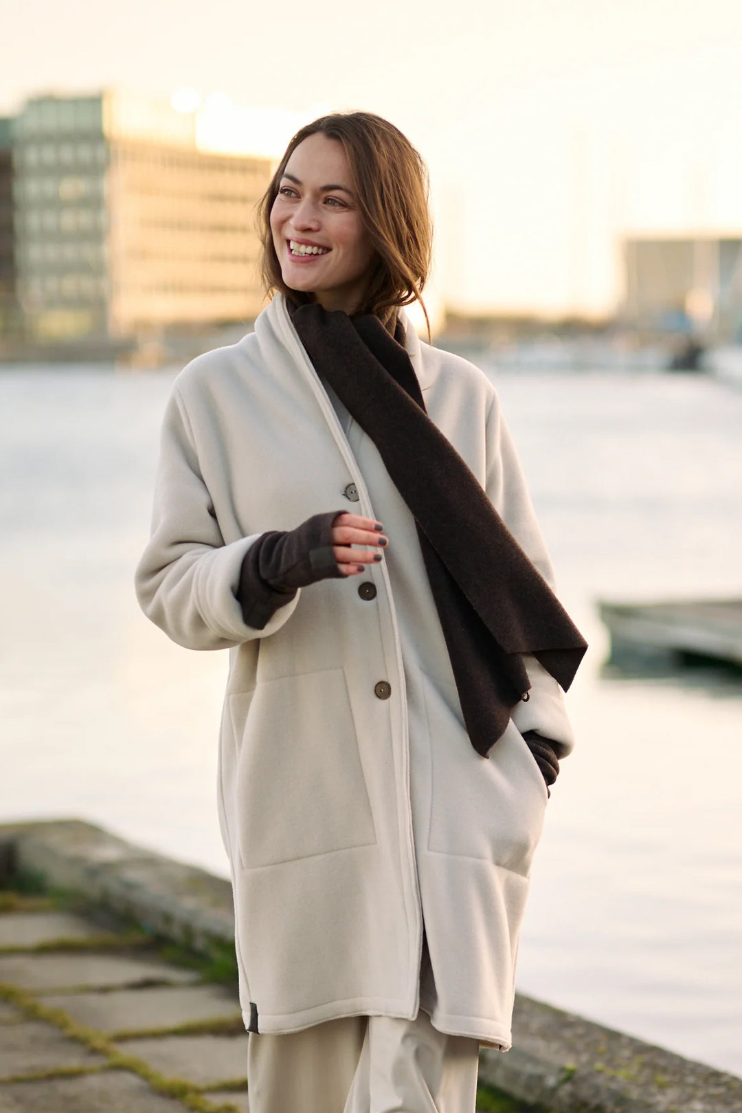 HENRIETTE STEFFENSEN  フリース コート 5001chokolatemodel2_cf0cf7a9-