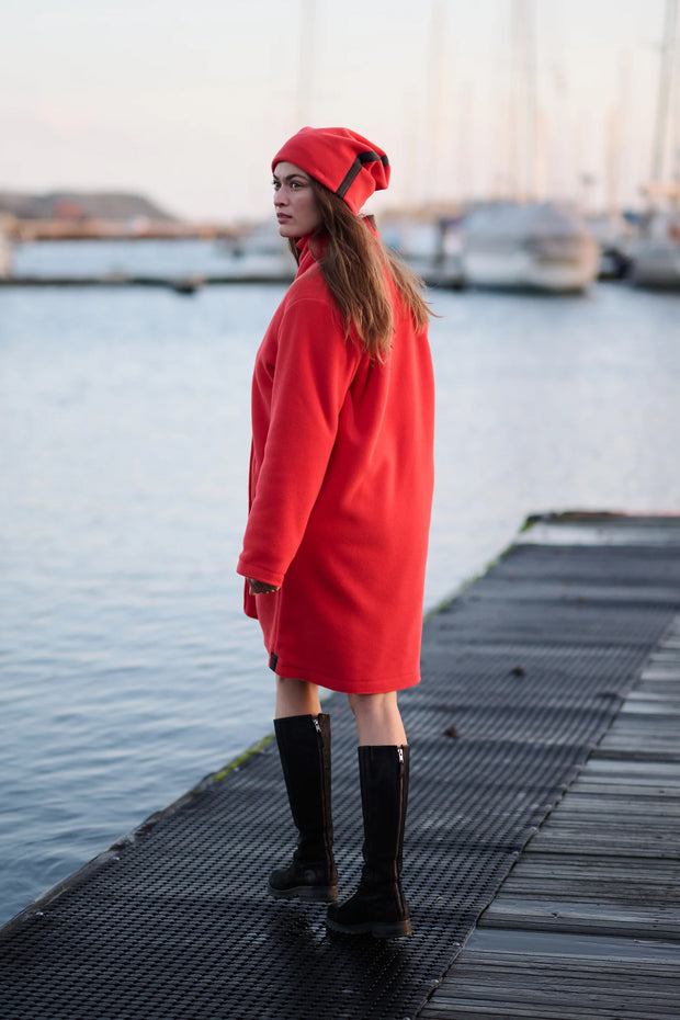 Henriette Steffensen Fleece Coat Double Layer Tomato | 7165