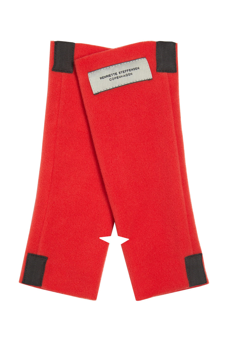 Henriette Steffensen Fleece Wrist Warmers Tomato | 6022