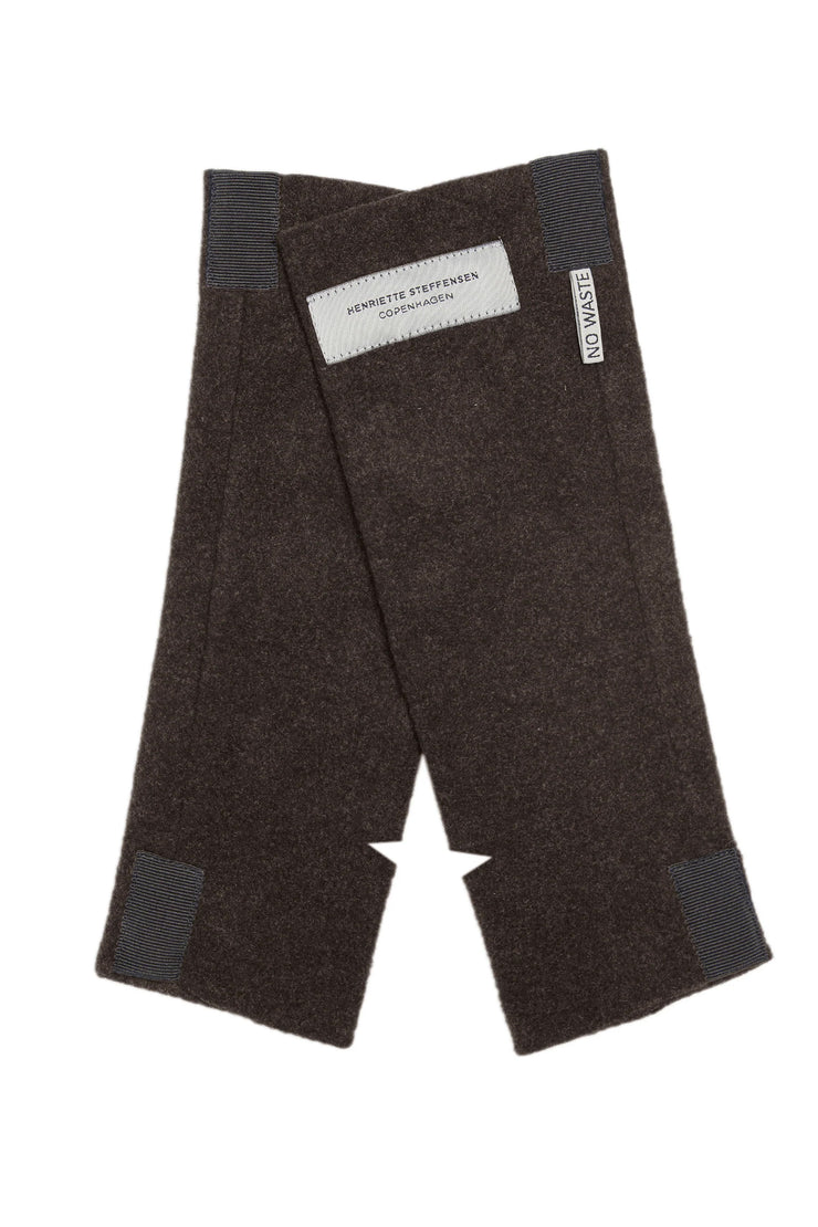Henriette Steffensen Fleece Wrist Warmers Chokolate | 6022
