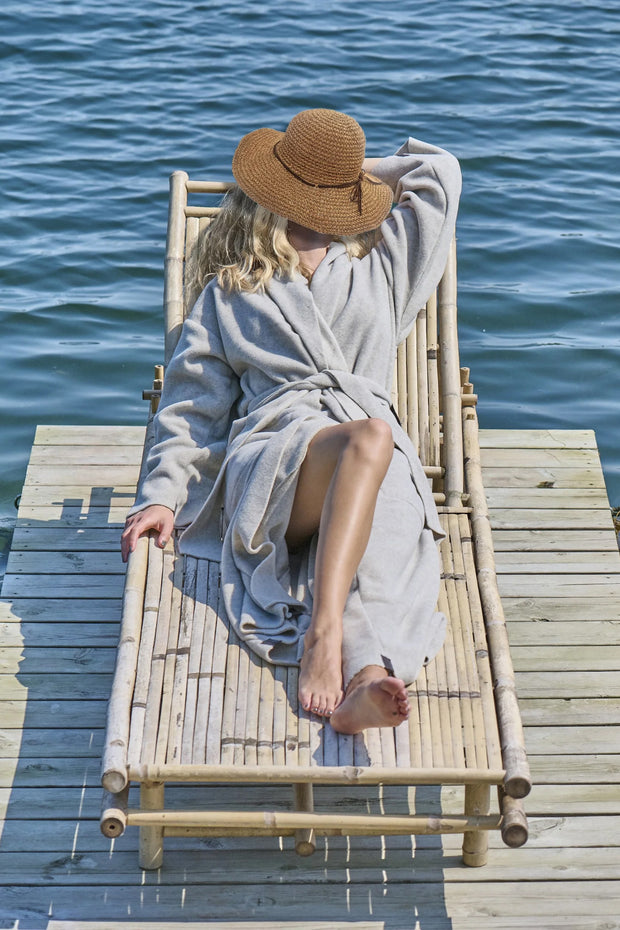 Henriette Steffensen Fleece Maxi Bath Robe Sand | 7128 MAXI