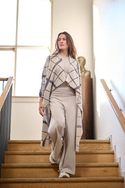 Henriette Steffensen Fleece Waterfall Cardigan Clan Check Kit | 7131P