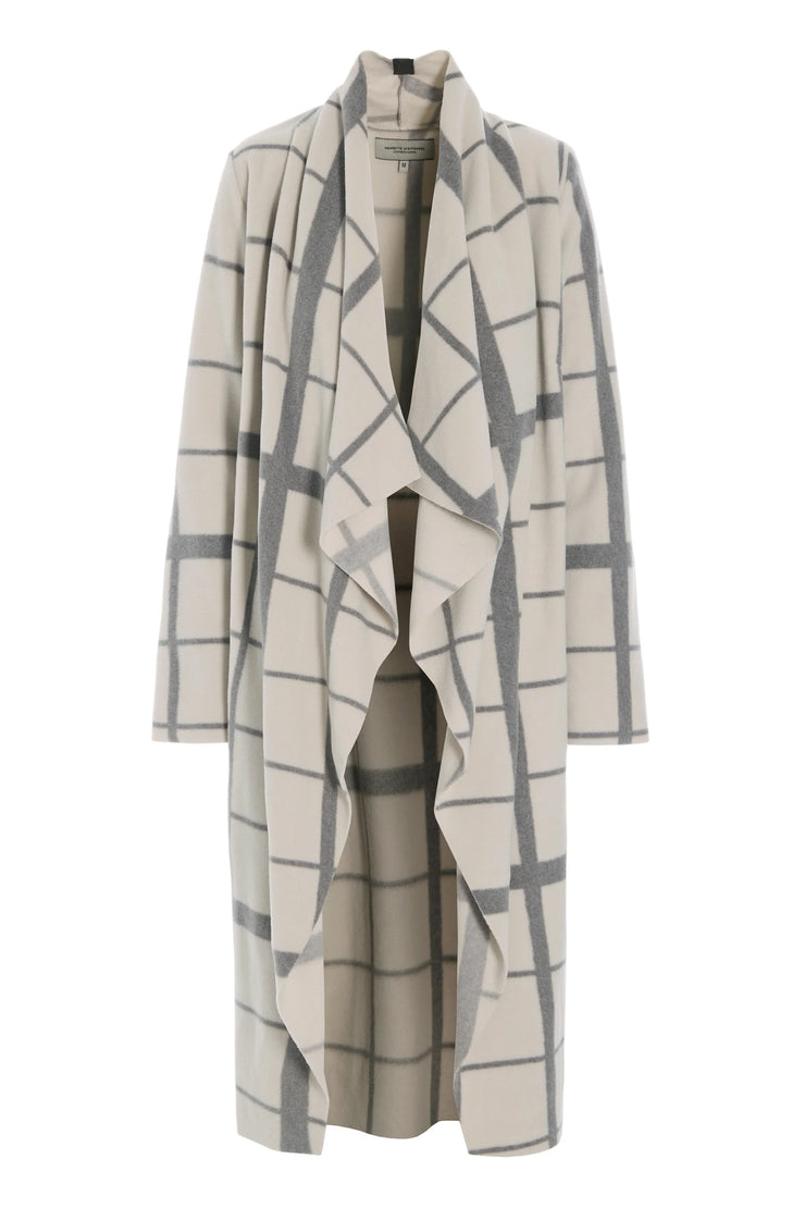 Henriette Steffensen Fleece Waterfall Cardigan Clan Check Kit | 7131P