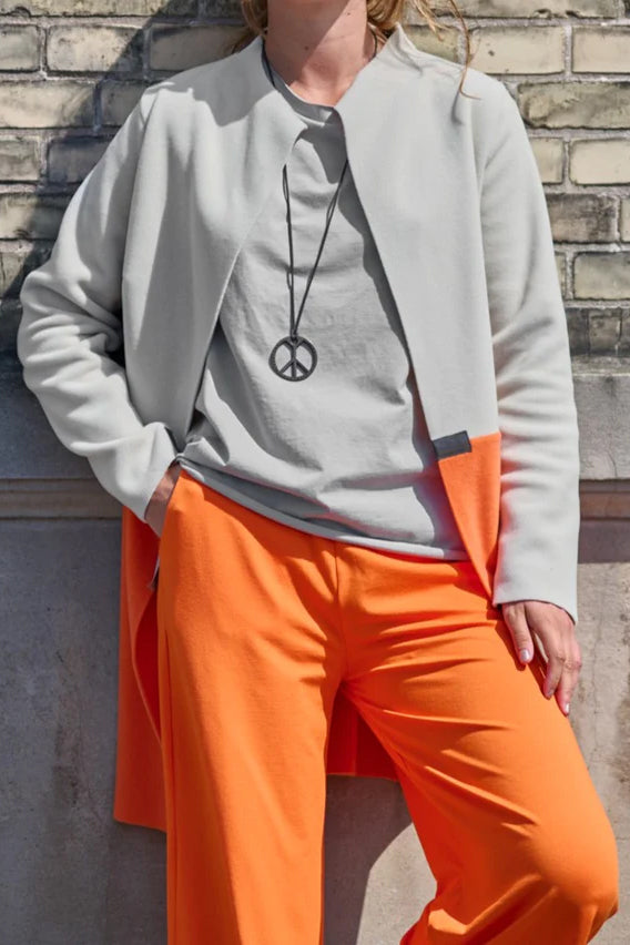 Henriette Steffensen Fleece Bi-Color Cardigan Kit/Orange