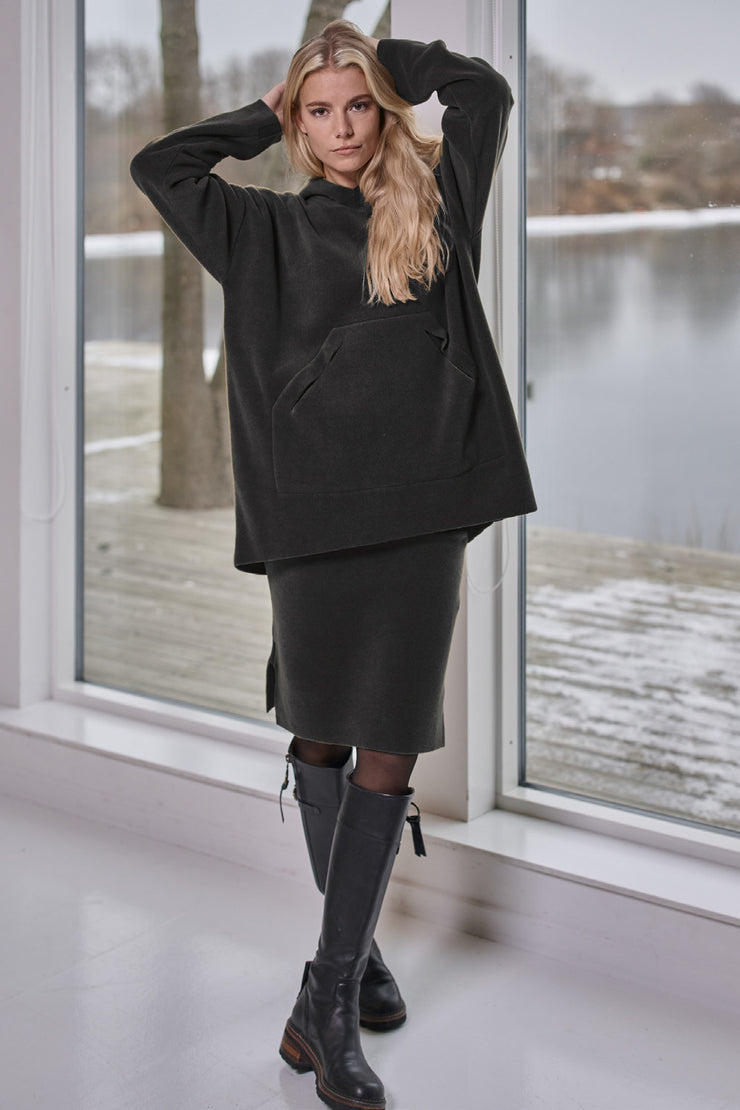 Henriette Steffensen Fleece Oversized Hoodie Soft Black