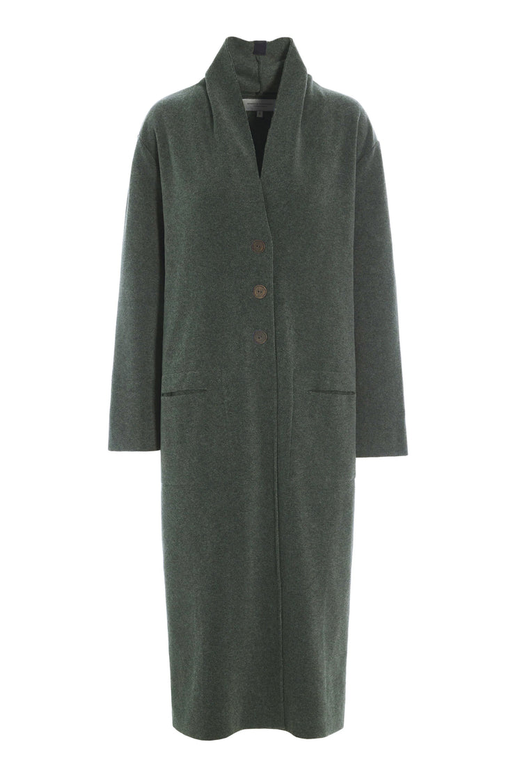 Henriette Steffensen Fleece Long Cardigan Forrest