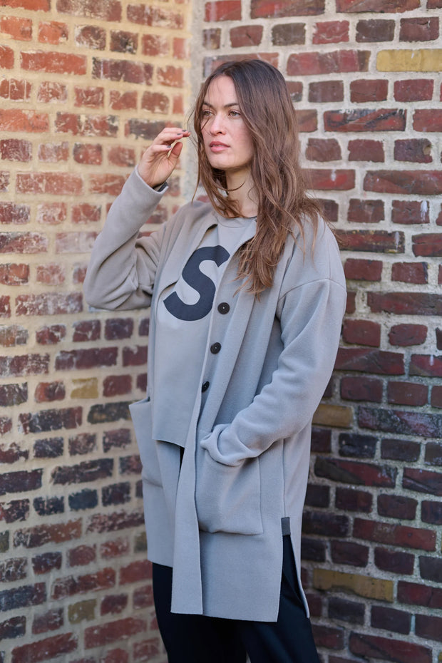 Henriette Steffensen Fleece Cardigan Jacket Elephant | 7163