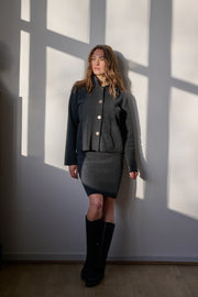 Henriette Steffensen Fleece Short Jacket Soft Black | 7164