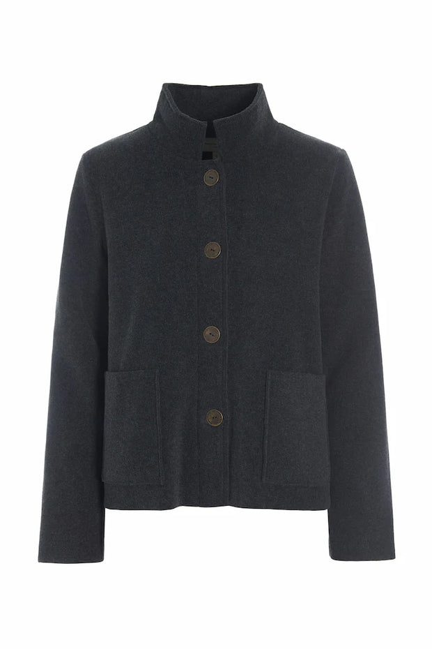 Henriette Steffensen Fleece Short Jacket Soft Black | 7164