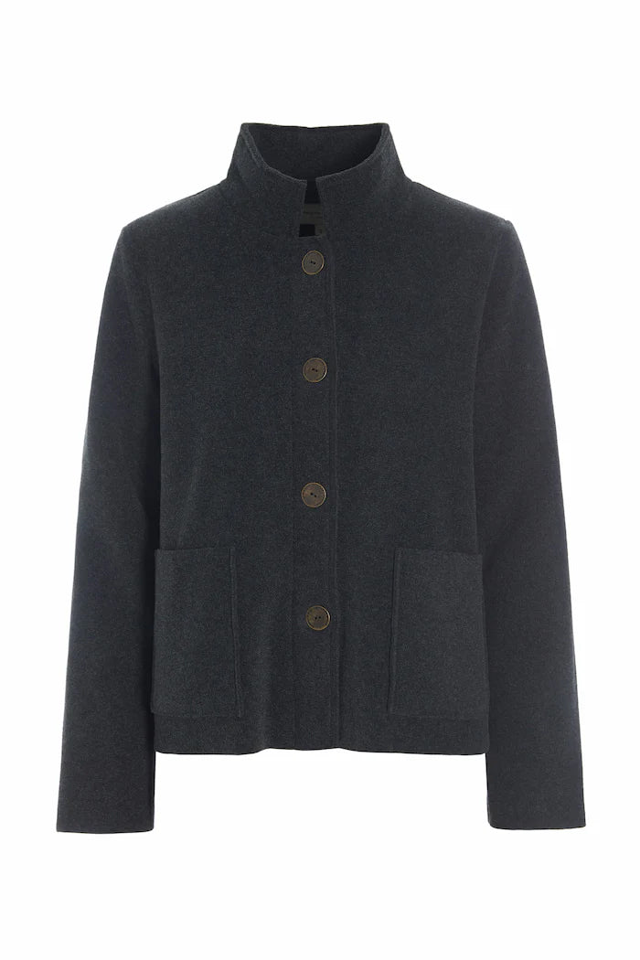 Henriette Steffensen Fleece Short Jacket Soft Black | 7164