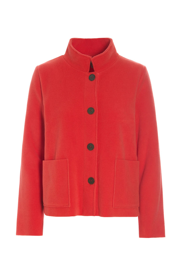 Henriette Steffensen Fleece Short Jacket Tomato | 7164