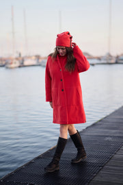 Henriette Steffensen Fleece Coat Double Layer Tomato | 7165