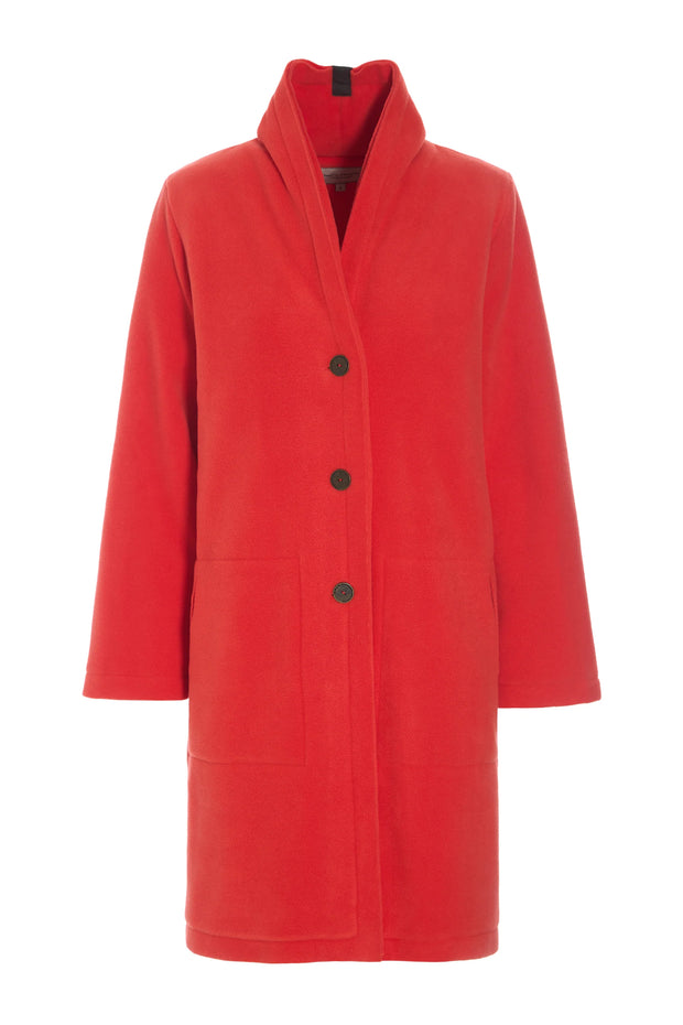 Henriette Steffensen Fleece Coat Double Layer Tomato | 7165