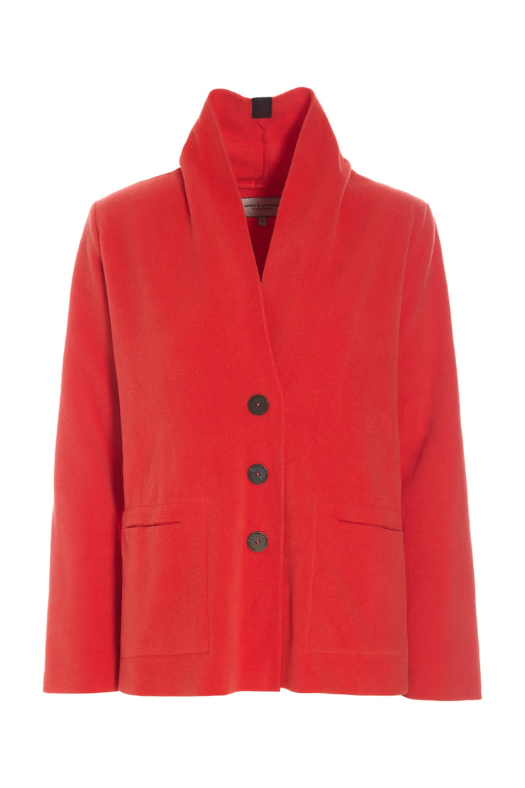 Henriette Steffensen Fleece Blazer Cardigan Tomato | 7168