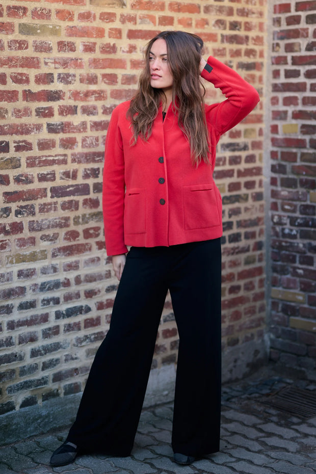 Henriette Steffensen Fleece Blazer Cardigan Tomato | 7168