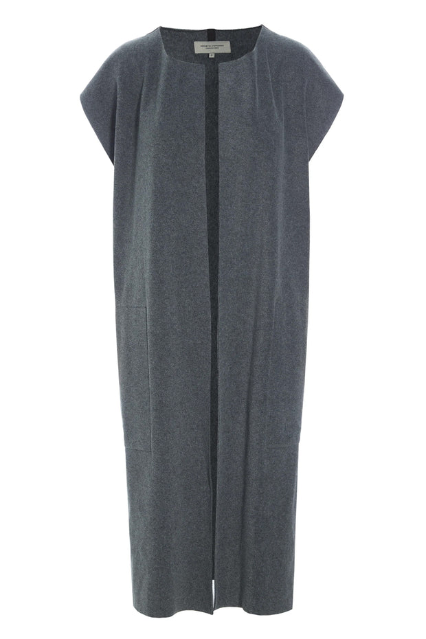 Henriette Steffensen Fleece Long Vest Grey