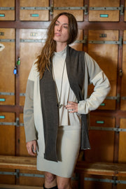 Henriette Steffensen Patchwork Fleece Cardigan Chokolate/Elephant/Kit | 7172