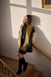 Henriette Steffensen Patchwork Fleece Cardigan Olive/Soft Black/Kit | 7172