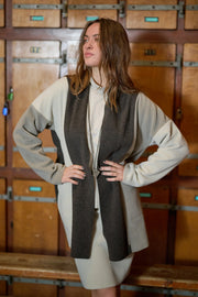 Henriette Steffensen Patchwork Fleece Cardigan Chokolate/Elephant/Kit | 7172