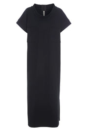 Henriette Steffensen French Terry Logo Long Dress Black