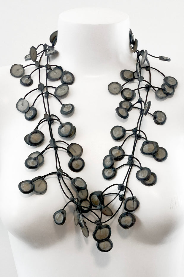 Annemieke Broenink Dubbel Dot Necklace Mouse Grey