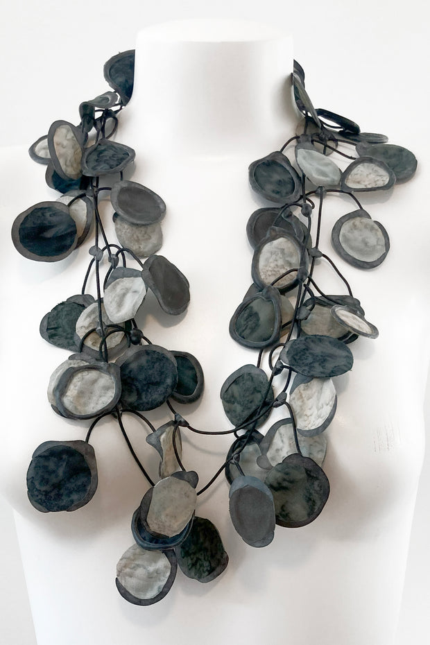 Annemieke Broenink Ink Fabric Necklace Mouse Grey