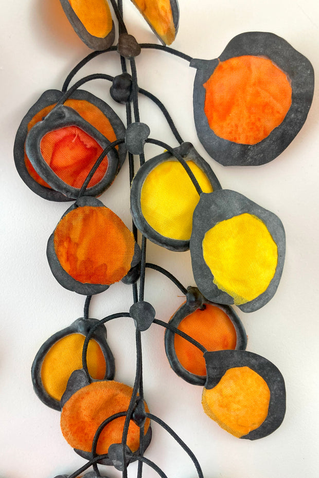 Annemieke Broenink Ink Fabric Necklace Pumpkin
