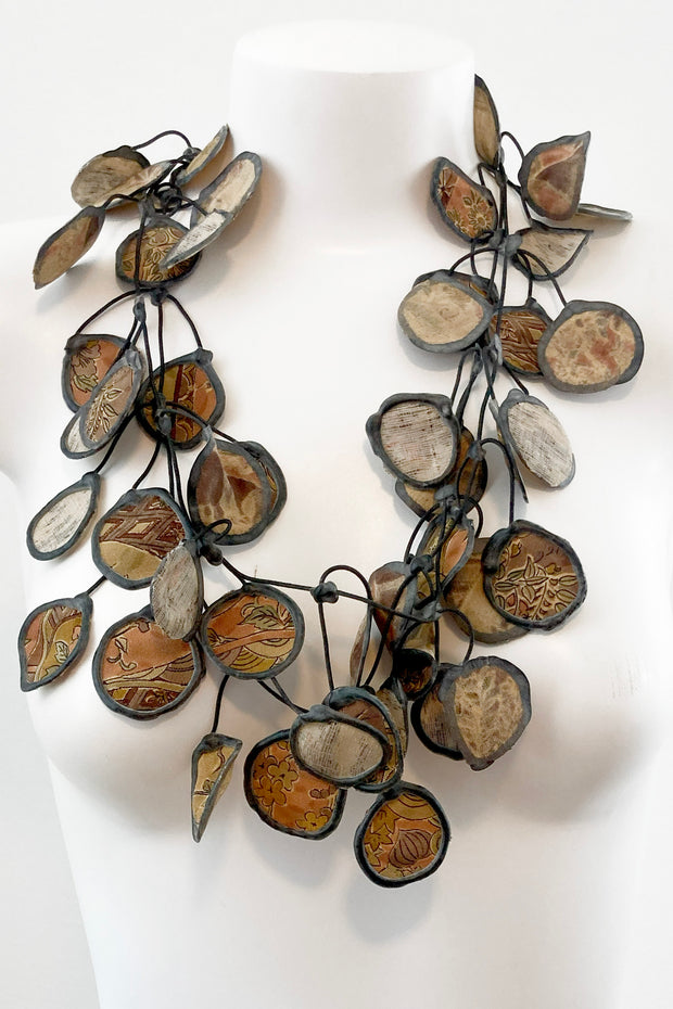 Annemieke Broenink Vintage Kimono Necklace Earth