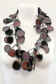 Annemieke Broenink Vintage Kimono Necklace Eggplant