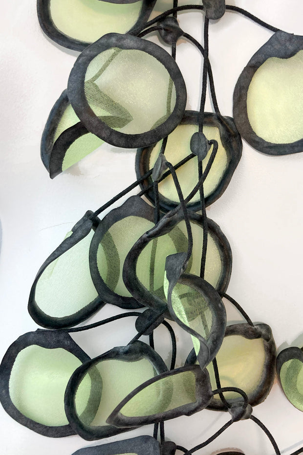 Annemieke Broenink Transparent Leaf Necklace Chartreuse