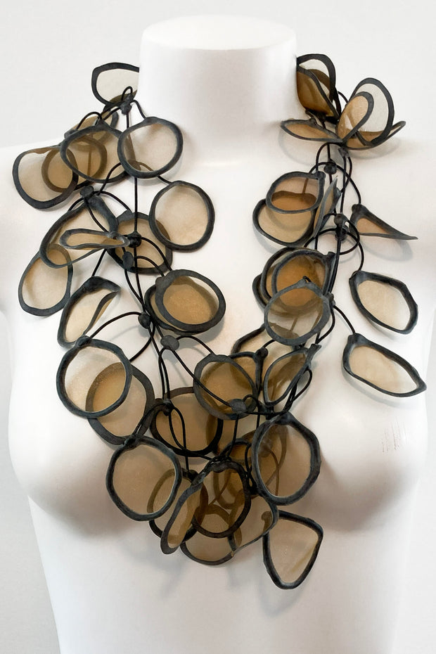 Annemieke Broenink Transparent Leaf Necklace Earth