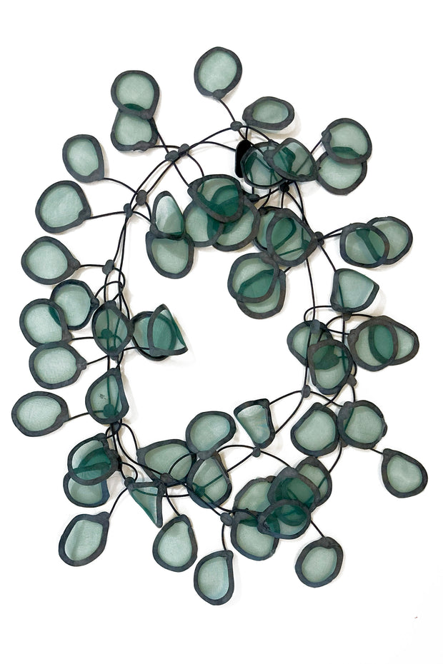Annemieke Broenink Transparent Leaf Necklace Olive