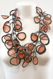Annemieke Broenink Transparent Leaf Necklace Pumpkin