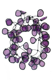 Annemieke Broenink Transparent Leaf Necklace Purple